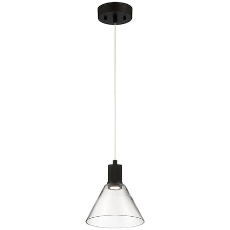 Access Lighting Port Nine Martini, Martini LED Pendant, Matte Black Finish, Clear Glass 63140LEDD-MBL/CLR